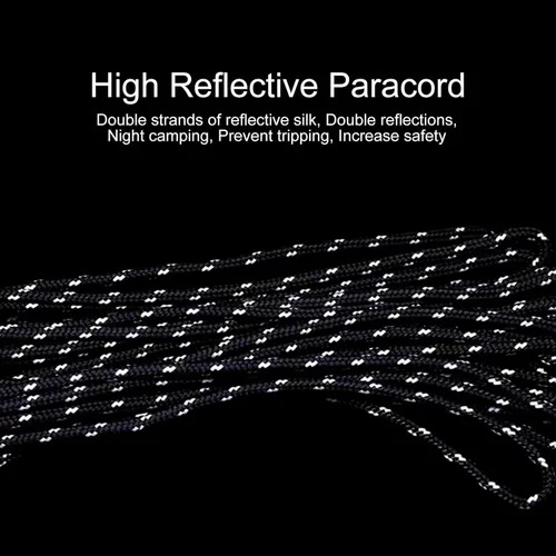 Vista 4 de Smithok Paquete de 6 cables ultraligeros de 16.4 pies con tensor de ajuste de aluminio, cuerdas Guy Lines para acampar al aire libre, senderismo