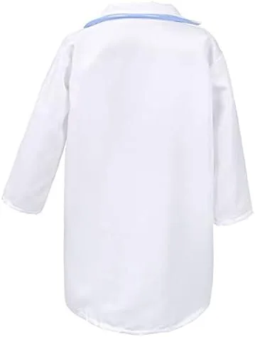 Vista 7 de WICOT Juego de disfraz de médico para niños con estetoscopio, juguetes de madera para niños y niñas