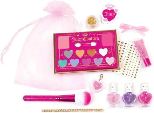 Vista 3 de Make It Real: Juicy Couture Luxe Cosmetic Set – Pulsera de brillo de labios, esmalte de uñas, sombra de ojos, glamour de pies a cabeza, kit