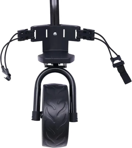 Vista 6 de Carro plegable de 3 ruedas para palos de golf con marcador y freno de pie y portavasos