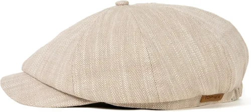 Gorra plana de lino natural de gran tamaño XL XXL de 8 paneles, gorra de periódico, ligera, para verano, refrescante, golf, al aire libre,