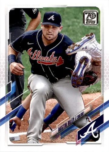 Topps #111 Austin Riley Atlanta Braves MLB - Tarjeta de intercambio de béisbol 2021