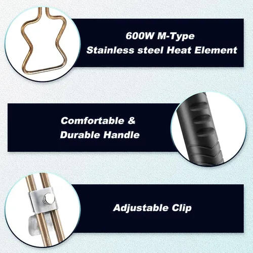 Vista 5 de Encendedor eléctrico de carbón – Parrilla de barbacoa para chimenea, fogatas, briquetas de encendido rápido de carbón, sin chispas ni llamas, 304