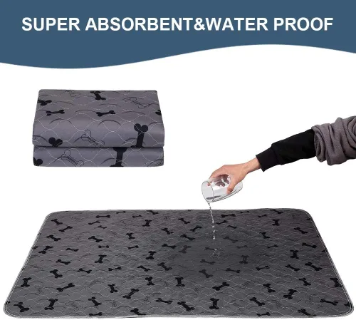 Vista 8 de JdPet - Almohadillas lavables para orina de perros con guantes de aseo gratis, tapetes antideslizantes para perros con gran absorción de orina