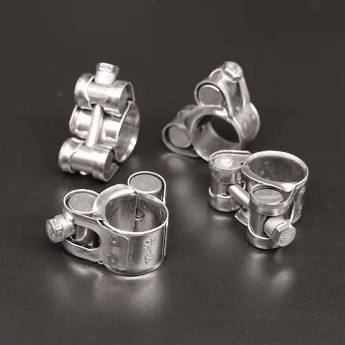 Vista 7 de SEKSUALA Paquete de 4 abrazaderas de manguera con perno en T de 17-19mm, abrazaderas de tubo de acero inoxidable 304 para intercooler, abrazaderas