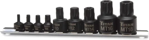 Vista 4 de Titan 16083 Juego de llaves de vaso de 3 piezas resistentes a manipulaciones XZN Triple Square