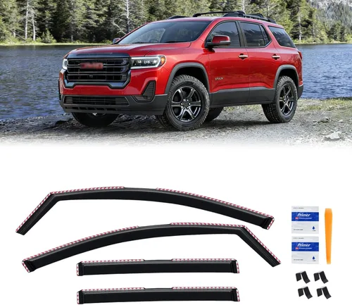 Vista 131 de Visera de ventana para Jeep Cherokee 1984-2001 (Excluye Modelo Limited), Protectores Guards Shields de lluvia de canal exterior, Deflector