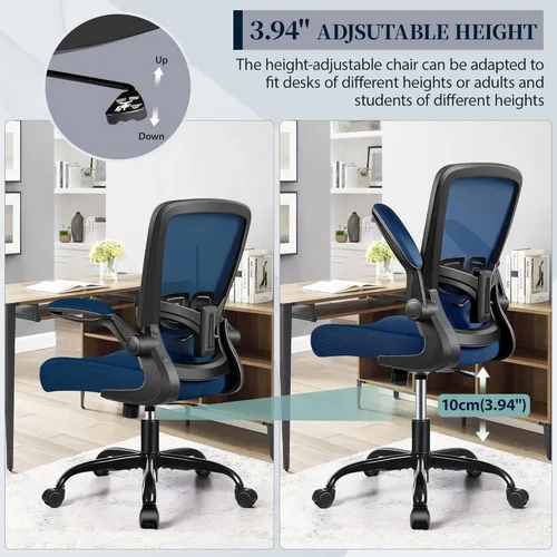 Vista 21 de FelixKing Silla de oficina, silla de escritorio ergonómica con altura ajustable y soporte lumbar, sillas giratorias, silla de computadora