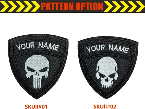 Vista 2 de Parche táctico de moral 2 unidades, parches personalizables con cierre de gancho, cintas de nombre bordadas tácticas personalizadas, parche militar