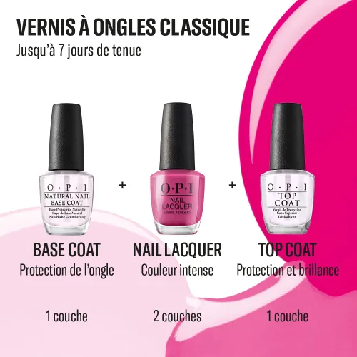 Vista 3 de OPI Esmalte de uñas superior y capa base, brillo protector de alto brillo, 0.5 onzas líquidas, natural