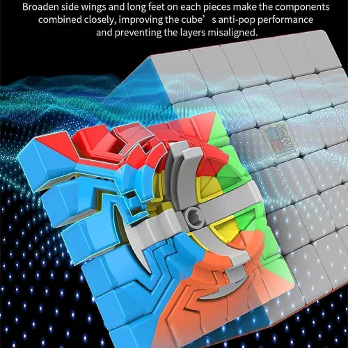 Vista 6 de LiangCuber Moyu Meilong - Cubo de velocidad de 6 x 6 pulgadas, sin calcomanías, Meilong 6 V2, versión mejorada, cubo de rompecabezas, juguetes