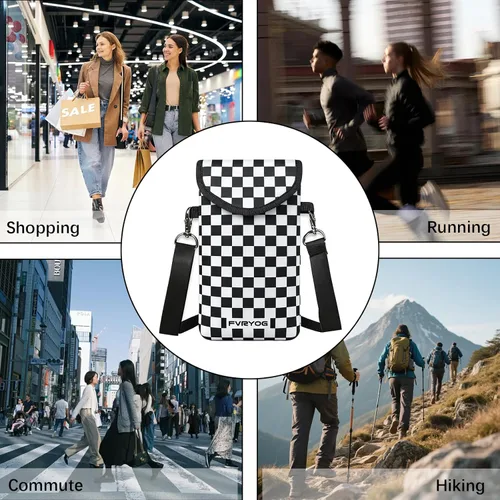 Vista 7 de Funda de neopreno para teléfono para hombres y mujeres, con correa cruzada/cordón para el cuello para iPhone 17/16 Pro Max