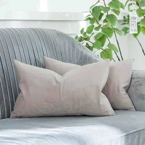 Vista 24 de Juego de 2 fundas de almohada de terciopelo suave negro de 14 x 14 pulgadas para sofá, cama, sala de estar, fundas decorativas de lujo cuadradas