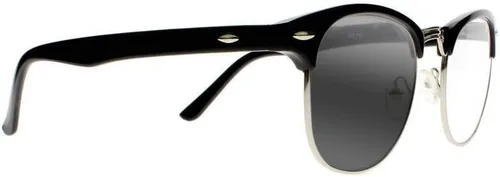 Vista 2 de SightPerk Gafas de lectura de transición, fotocromáticas retro con cuernos cuadrados, medio marco, UV400