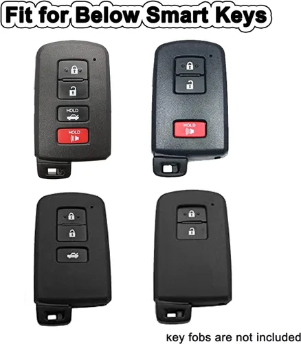Vista 2 de Funda inteligente de TPU para llavero de entrada sin llave para Toyota Tacoma 4Runner Sequoia 2019 2020 2021 2017 2018 Highlander Avalon Camry