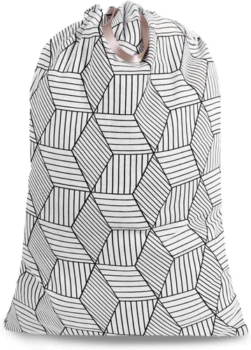 Vista 18 de Bolsa de lavandería extra grande con cordón y asa, bolsa de ropa sucia de viaje resistente para lavandería y hogar, forro duradero para cesta