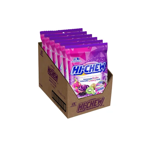 Vista 4 de HI-CHEW Mezcla Superfruit, 3.17 oz, 6 piezas, sin gluten, elaborada con sabores de frutas naturales y artificiales
