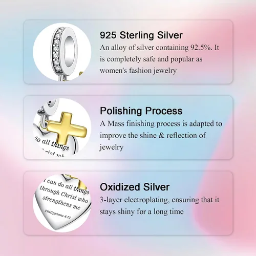 Vista 5 de Alstade Dije de cumpleaños de moda con forma de corazón, colgante de plata de ley 925, compatible con pulseras y collar, dije de joyería, regalo