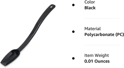 Vista 6 de Carlisle Cucharas para servir ensalada/bufé, macizas y perforadas, .25 onzas - .8 onzas., Negro, 1