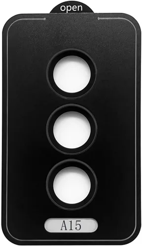 Vista 3 de TENOC Protector de lente de cámara para Samsung Galaxy A15, cubierta de pantalla de cámara de vidrio templado 9H, anillo individual de metal negro