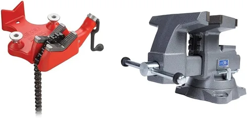 Vista 8 de RIDGID Tornillo de banco de tornillo superior modelo BC810 40215, tornillo de banco para tubería y tubería de 1/2 a 8 pulgadas y tornillo superior