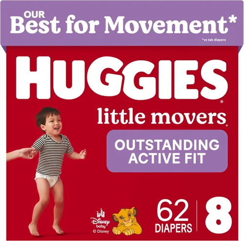 Vista 26 de Pañales Huggies tamaño 3, Little Movers para bebés, talla 3 (16-28 libras), 25 unidades, el empaque puede variar