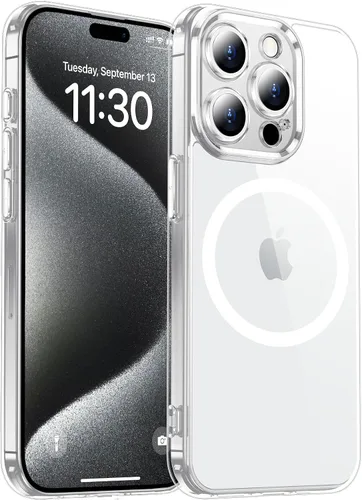 Vista 8 de Red2Fire Funda magnética para iPhone 13 Pro Max, protección completa mejorada de la cámara, compatible con MagSafe, funda protectora translúcida