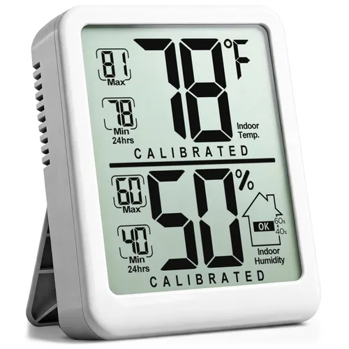 Vista 10 de Antonki Termómetro de habitación, Higrómetro digital pequeño Termómetro interior Medidor de humedad, Medidor de temperatura y humedad con registro