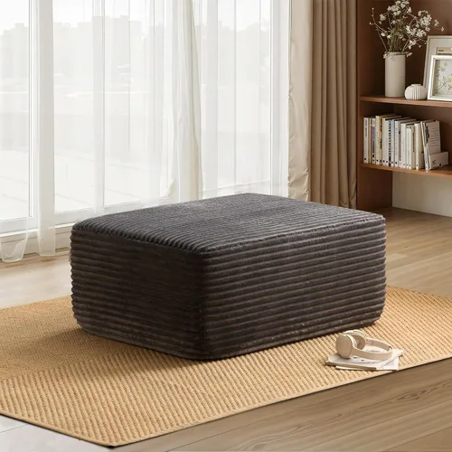 Vista 77 de HOOOWOOO Cloud - Sofás seccionales para sala de estar, sofá modular sin montaje, 110 x 79 pulgadas, de pana afelpada, juego de sofá grande