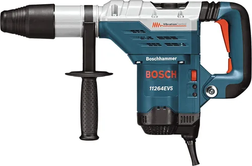 Vista 4 de Bosch 11264EVS 1-5/8 SDS-Max Martillo combinado con Bosch HS1911 Cincel plano de 1 pulg. x 12 pulg