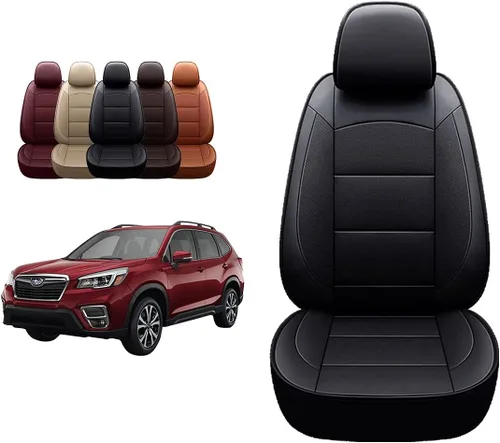 Vista 8 de OASIS AUTO Fundas de asiento de ajuste personalizado para Impreza y Crosstrek 2012-2022, juego completo de protector interior de piel sintética