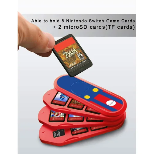 Vista 2 de Game Card Case for Nintendo Switch,Deformable Expandable Game Card Holder,Creative Game Card Storage Box, Switch Game Card Organizer with 8 NS Card