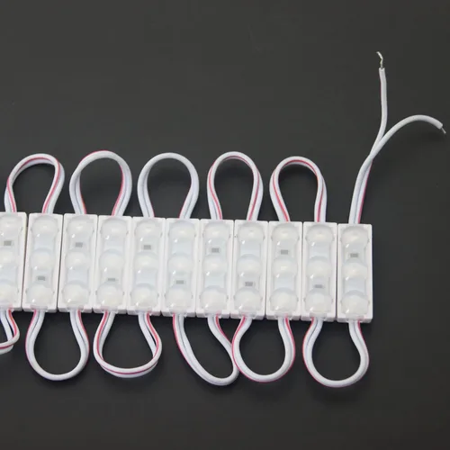 Vista 2 de REXTiN 200 piezas mini 3 LED Sign Storefront luces módulo rojo súper brillante 2835 SMD impermeable para letreros de letras publicitarias con cinta