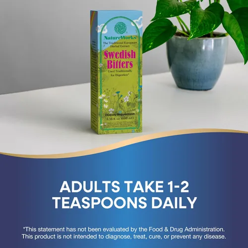 Vista 5 de Nature's Way Nature Works Swedish Bitters Extracto de hierbas tradicionales europeas usado para la digestión, 3.38 onzas líquidas