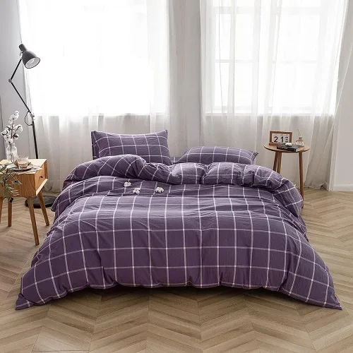 Vista 41 de FACE TWO FACE - Juego de funda de edredón, 100% algodón lavado con textura similar al lino, transpirable, duradero, suave y cómodo, matrimonial