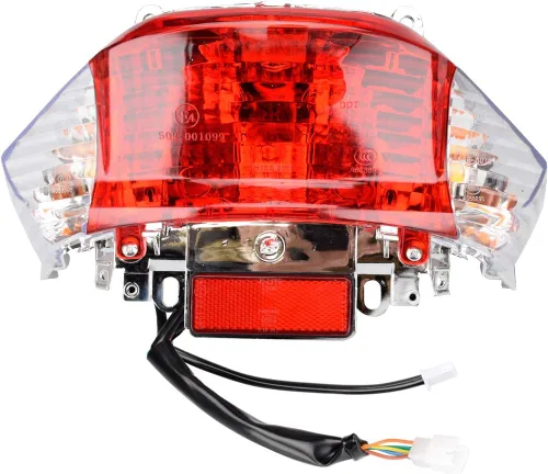 HIAORS Luz trasera de 12V 5W Conjunto de lámpara de señal de giro para 4 tiempos GY6 49cc 50cc Sunny Jonway Roketa BAJA IceBear Shenke Chuanl TaoTao