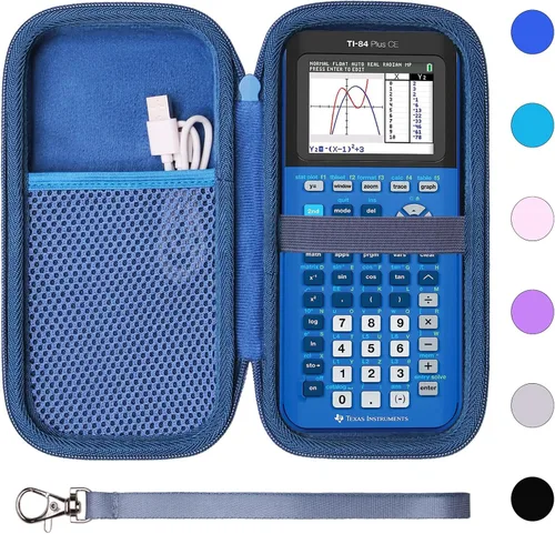 Vista 7 de XANAD - Funda para calculadora compatible con Texas Instruments TI-84 Plus CE/TI-84 Plus/TI-Nspire CX II CAS/TI-Nspire CX II/TI-83 Plus/TI-89