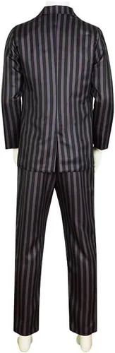 Vista 3 de Disfraz de Gomez para hombre, traje familiar a rayas para adultos