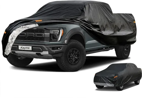 Vista 37 de Kayme - Cubierta impermeable resistente de 7 capas para camioneta, apta para todo clima, protección para exteriores contra lluvia y rayos UV, ajuste