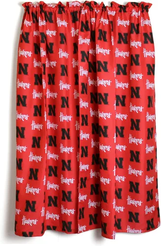 Vista 4 de College Covers Everything Comfy Nebraska Cornhuskers Curtain Panel Set, 2 Panels, 2 Matching Tie Backs, 42 inches Wide by 63 inches Long