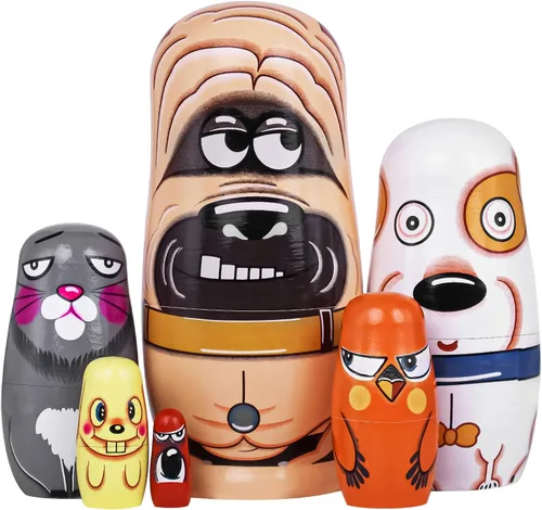 Vista 11 de Muñecas anidables, huevos de Pascua anidables, muñecas Matryoshka hechas a mano de madera para cumpleaños de niños o decoración del hogar