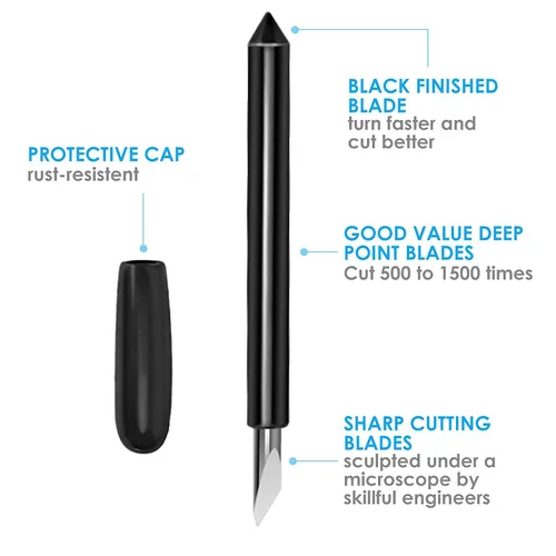 Vista 2 de 10 cuchillas de corte profundo AUNKZL, cuchillas de repuesto de punta profunda compatibles con máquinas de corte Explore 4/3/Air 2/Air