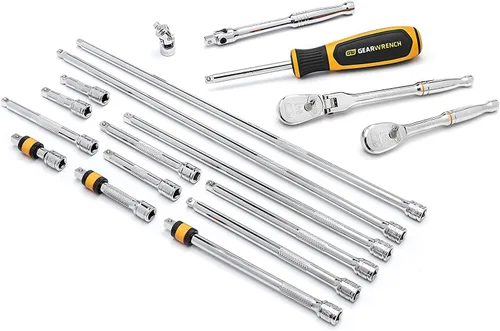 GEARWRENCH Juego de 18 herramientas de trinquete y accionamiento de 1/4 pulgadas - 89075