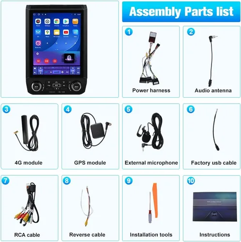 Vista 7 de Junsun 4+64G Android 13 Radio de coche estéreo para Ford F150 2015-2021 con pantalla de 12.1 pulgadas inalámbrico CarPlay Android Auto DSP Bluetooth