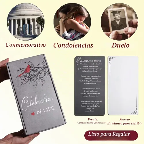 Vista 3 de Linterna conmemorativa con vela LED parpadeante y temporizador remoto, regalo de condolencias y duelo, recuerdo conmemorativo impreso UV