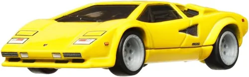 Vista 2 de Lamborghini Countach LP 5000 QV Yellow Spettacolare Series Modelo de auto fundido a presión por Hot Wheels