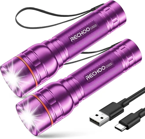 Vista 18 de RECHOO Linterna recargable, paquete de 1, linterna brillante de grado militar, altos lúmenes con enfoque ajustable y 3 modos de iluminación