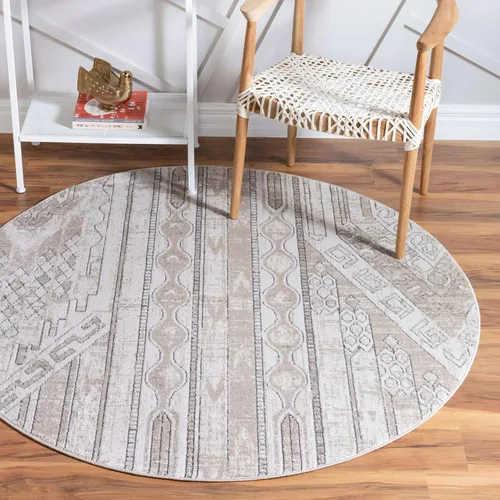 Vista 24 de Unique Loom Portland Collection Southwestern - Alfombra de área a rayas tono sobre tono (2 pies 2 pulgadas x 3 pies, rectangular, blanco/negro)