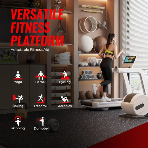 Vista 4 de SUPERJARE Alfombrillas de Equipo de Ejercicio Extra Gruesas de 0.79'', 6 Piezas 24 Pies Cuadrados Baldosas de Piso con Parte Superior de Goma