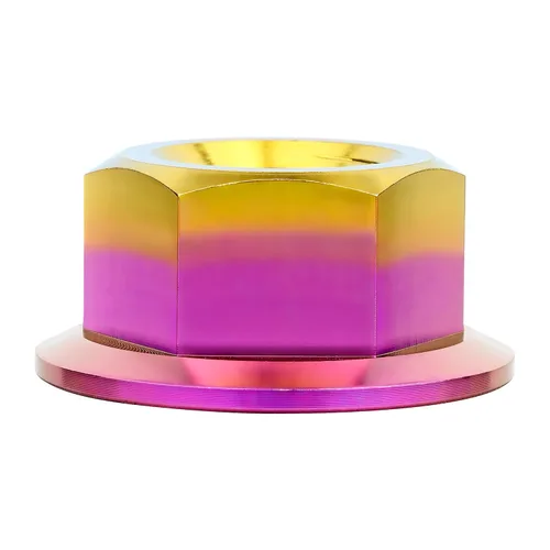 Vista 52 de Juego de 6 tuercas hexagonales de titanio DIN6923 M5 M6 M8 M10 M12 M14 M16 (paso M6 0.039 in, titanio normal)